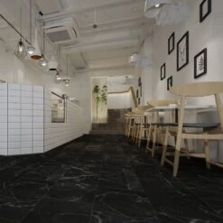 Liberty Floors Black Marble - Prima 5mm Rigid Core Vinyl Flooring (246858) -Premium Floor Shop black marble prima 5mm rigid core vinyl flooring 246858 p106426 220760 image