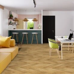 Liberty Floors Caramel Oak - Manor Herringbone Parquet 14mm Engineered Real Wood Flooring (249869) -Premium Floor Shop caramel oak manor herringbone parquet 14mm engineered real wood flooring 249869 p108536 242856 image