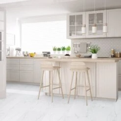 Liberty Floors Carrara Marble - Lustre SPC 6mm Rigid Core Vinyl Flooring (249746) -Premium Floor Shop carrara marble lustre spc 6mm rigid core vinyl flooring 249746 p108420 236341 image