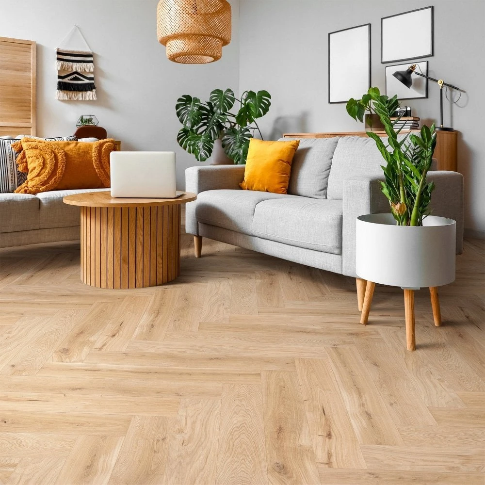 Liberty Floors Character Oak - Herringbone 15mm Engineered Real Wood Flooring (324562) 3 Liberty Floors Character Oak - Herringbone 15mm Engineered Real Wood Flooring (324562)