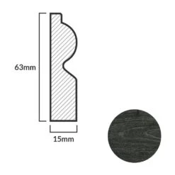 Leader Dark Grey Torus Laminate Skirting Board (2.4m) -Premium Floor Shop dark grey torus laminate skirting board 2 4m p84936 191877 image