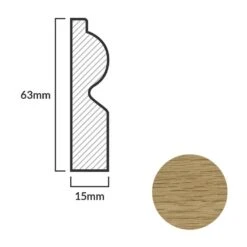 Leader Light Oak Torus Laminate Skirting Board (2.4m) -Premium Floor Shop light oak torus laminate skirting board 2 4m p84900 191806 image