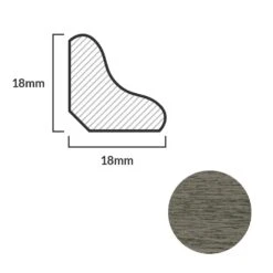 Leader Medium Grey Laminate Scotia Beading (2.4m) -Premium Floor Shop medium grey laminate scotia beading 2 4m p84929 191865 image