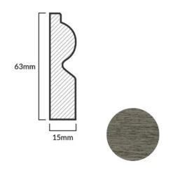 Leader Medium Grey Torus Laminate Skirting Board (2.4m) -Premium Floor Shop medium grey torus laminate skirting board 2 4m p84930 191867 image