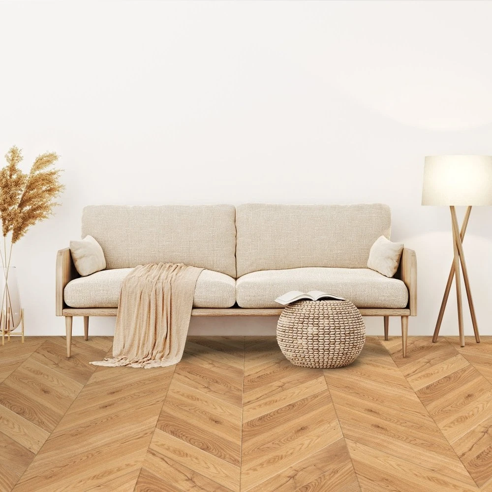 Liberty Floors Natural Oak Oiled - Chevron 15mm Engineered Real Wood Flooring (249204) 3 Liberty Floors Natural Oak Oiled - Chevron 15mm Engineered Real Wood Flooring (249204)