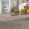 Kronotex Oak Silver - Herringbone 8mm Laminate Flooring (222940) -Premium Floor Shop oak silver herringbone 8mm laminate flooring 222940 p89187 204903 image
