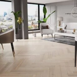 Liberty Floors Pearl White Oak - Manor Herringbone Parquet 14mm Engineered Real Wood Flooring (249872) -Premium Floor Shop pearl white oak manor herringbone parquet 14mm engineered real wood flooring 249872 p108539 242571 image
