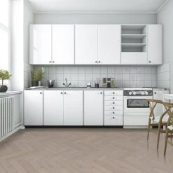 Liberty Floors Pebble Grey Oak - Herringbone Parquet 14mm Engineered Real Wood Flooring (219386) -Premium Floor Shop pebble grey oak herringbone parquet 14mm engineered real wood flooring 219386 p85834 242848 image