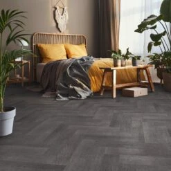 Liberty Floors Shadow Grey Bamboo - Herringbone Parquet 10mm Solid Real Wood Flooring (249974) -Premium Floor Shop shadow grey bamboo herringbone parquet 10mm solid real wood flooring 249974 p108632 236320 image