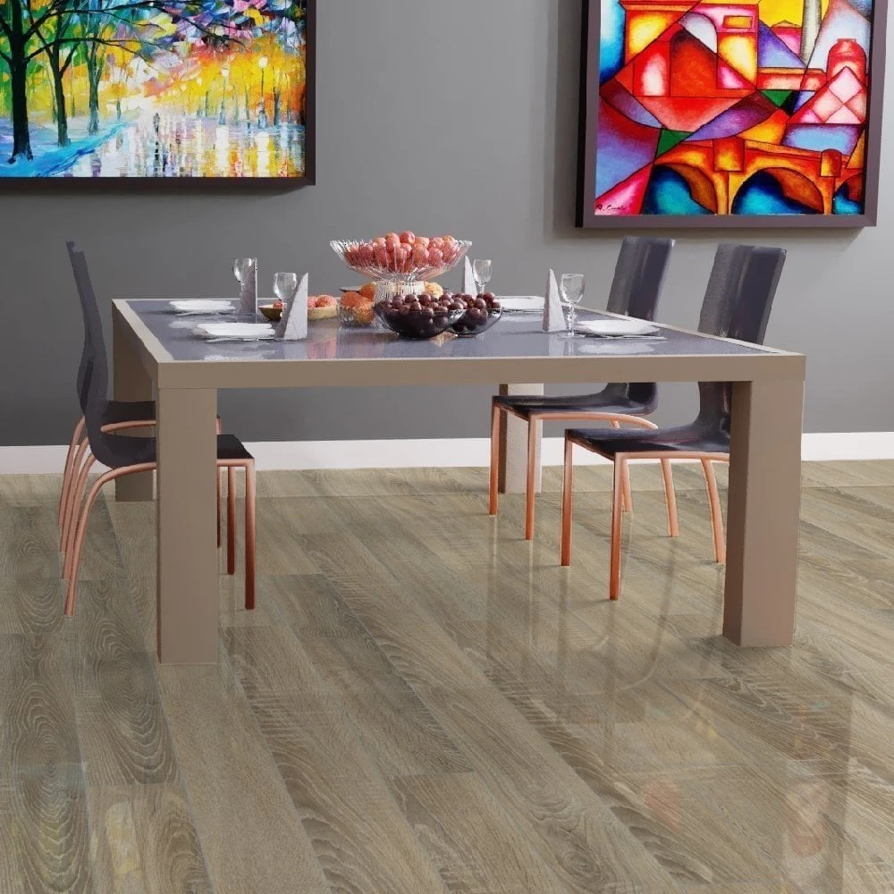 Liberty Floors Sonoma Oak - Lustre 8mm High Gloss Laminate Flooring (217793) 7 Liberty Floors Sonoma Oak - Lustre 8mm High Gloss Laminate Flooring (217793) - Image 5