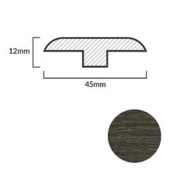 Leader Walnut Laminate Connecting Profile Door Bar (1m) -Premium Floor Shop walnut laminate connecting profile door bar 1m p84939 191842 image