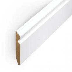Leader White Torus Laminate Skirting Board (2.4m) -Premium Floor Shop white torus laminate skirting board 2 4m p84888 191788 image