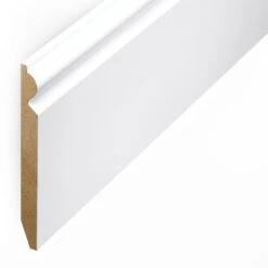 Leader White Torus Laminate Skirting Board (2.4m) -Premium Floor Shop white torus laminate skirting board 2 4m p84888 191789 image